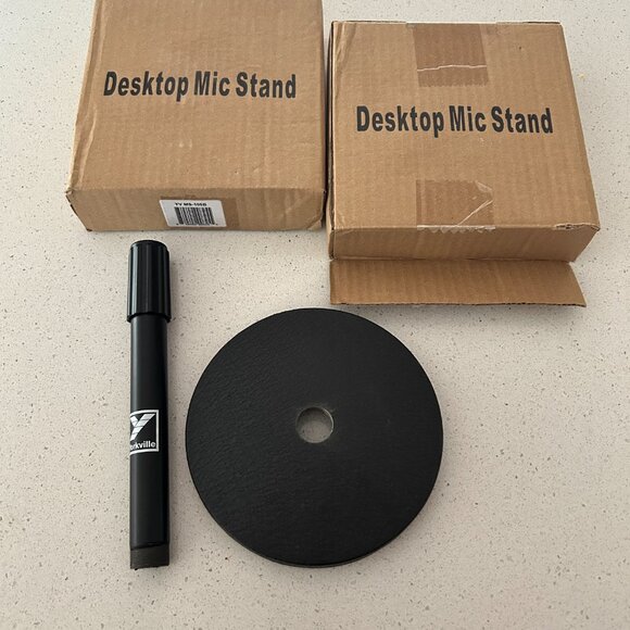 Yorkville MS-105B Lot of‎ 2 Microphone Stand New & Open Box Pro Audio Mic Stand - Picture 1 of 4